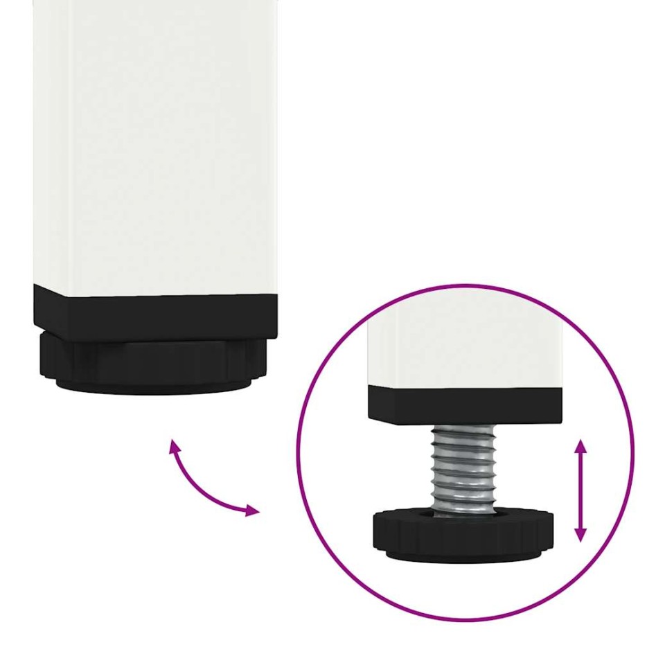 Aparador de acero blanco 35x39x103,5