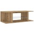 Mueble de TV luces LED madera roble artisan 90x39x30