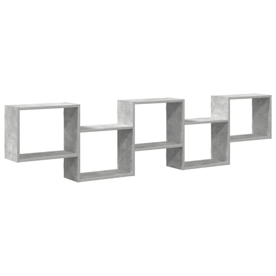 Estante cubo de pared 5 compartimentos madera gris