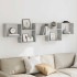 Estante cubo de pared 5 compartimentos madera gris
