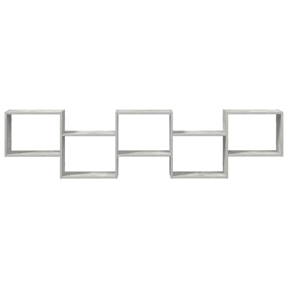 Estante cubo de pared 5 compartimentos madera gris