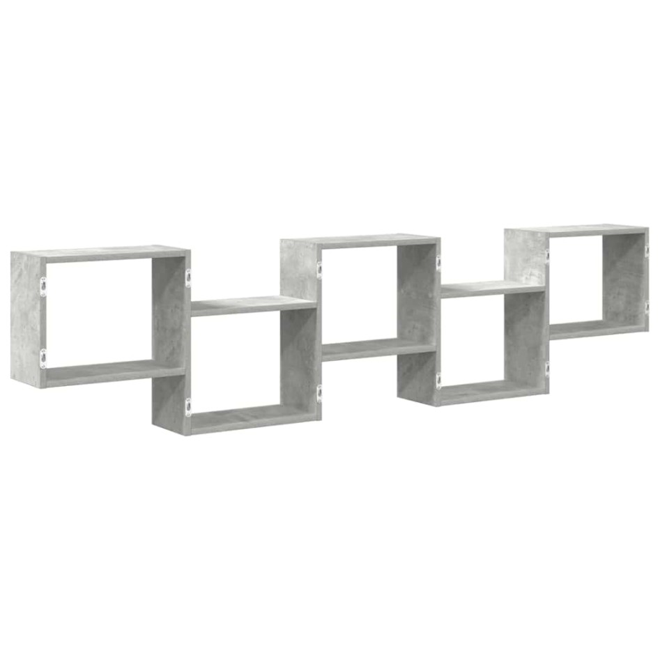Estante cubo de pared 5 compartimentos madera gris