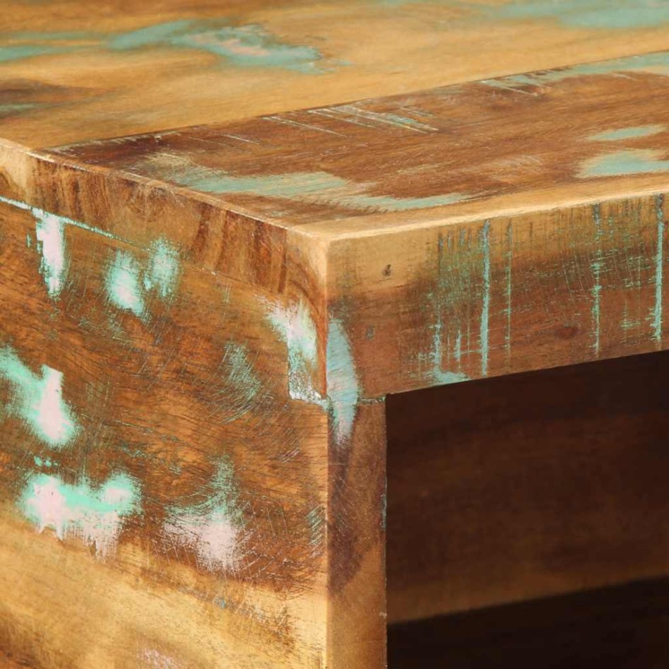 Mueble de TV de pared madera maciza reciclada 60x30x19