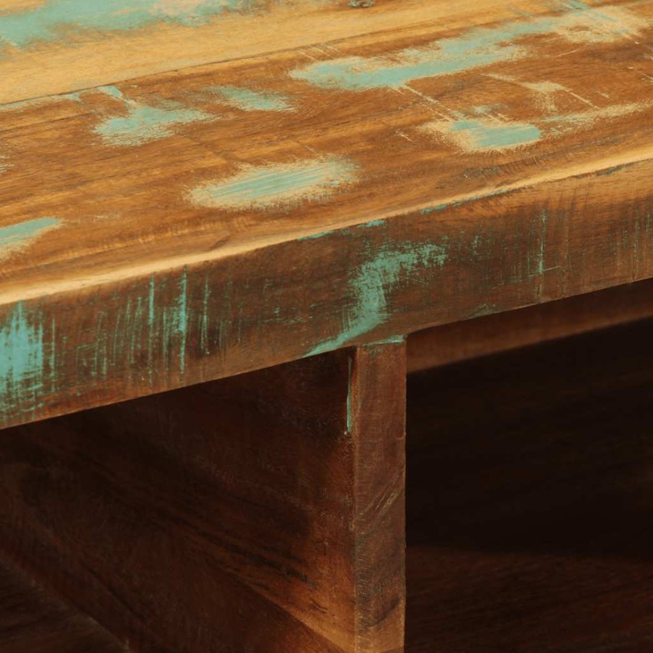 Mueble de TV de pared madera maciza reciclada 60x30x19