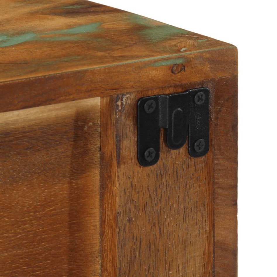 Mueble de TV de pared madera maciza reciclada 60x30x19