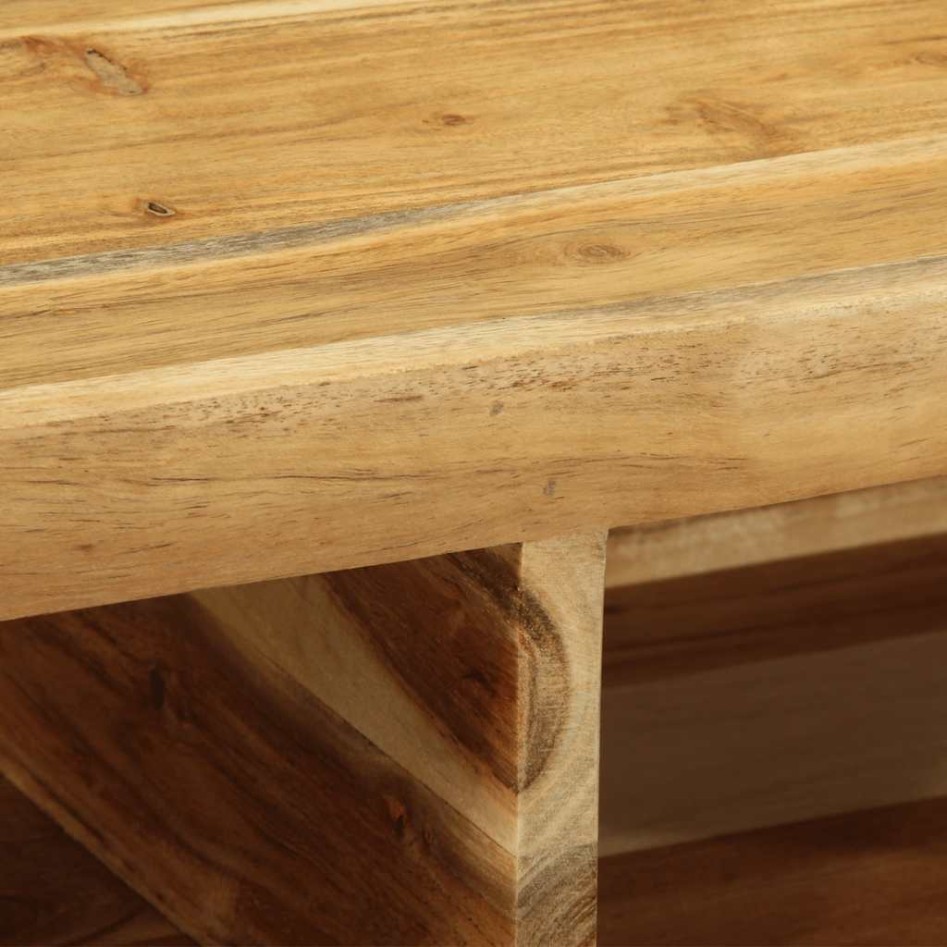 Mueble de TV de pared madera maciza de acacia 100x30x19