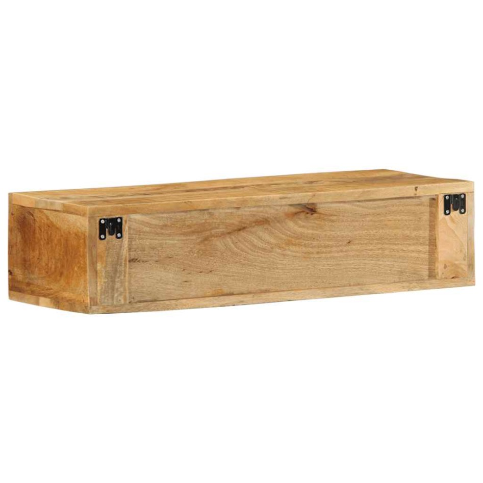 Mueble de TV de pared madera maciza de mango rugosa 80x30x19