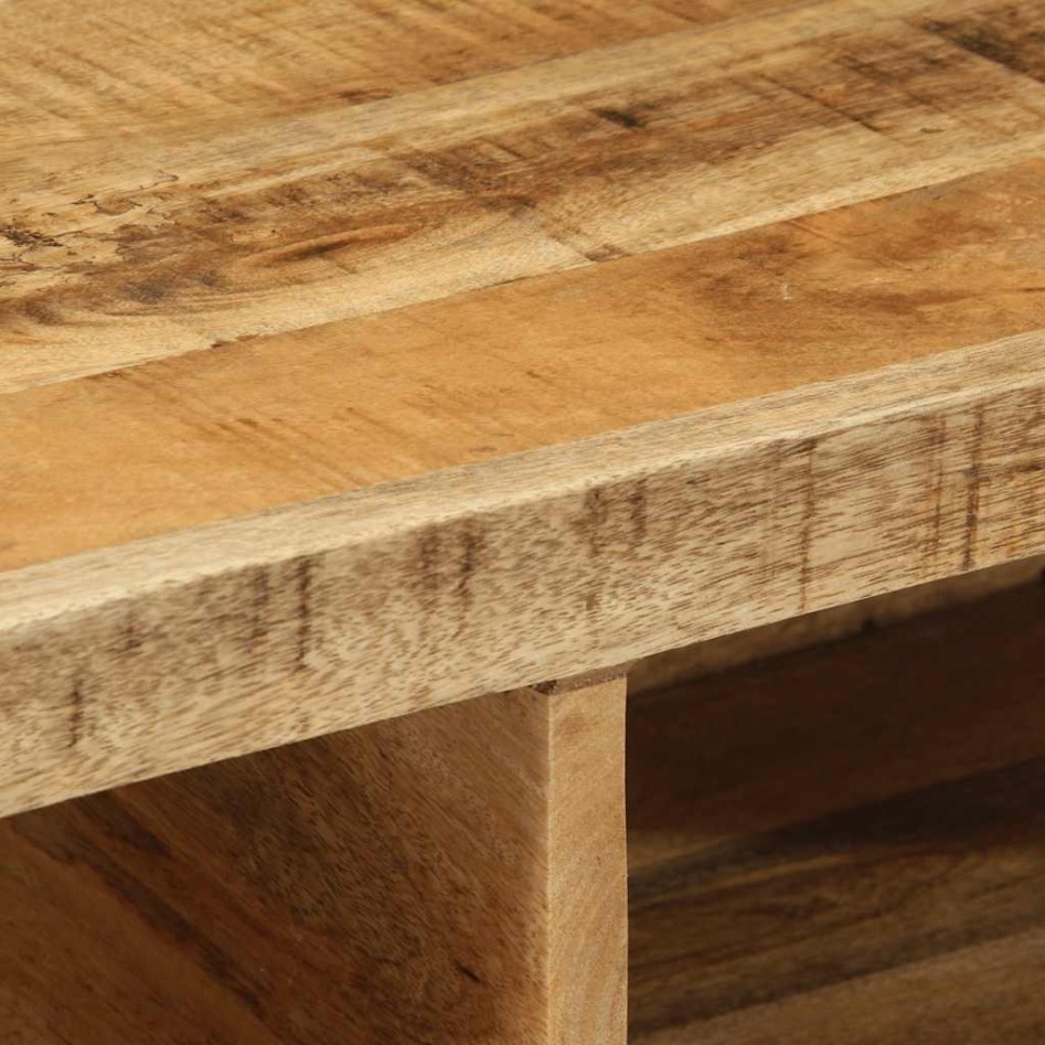 Mueble de TV de pared madera maciza de mango rugosa 80x30x19