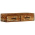 Mueble de TV de pared madera maciza reciclada 80x30x19