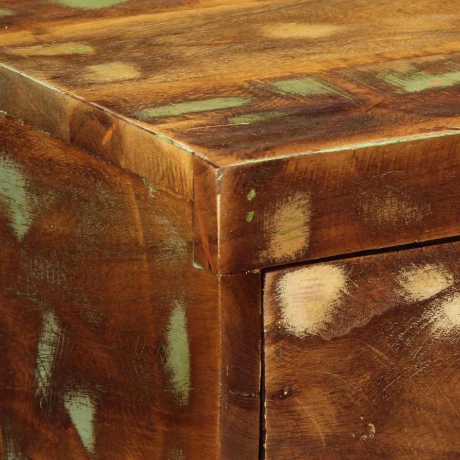 Mueble de TV de pared madera maciza reciclada 80x30x19