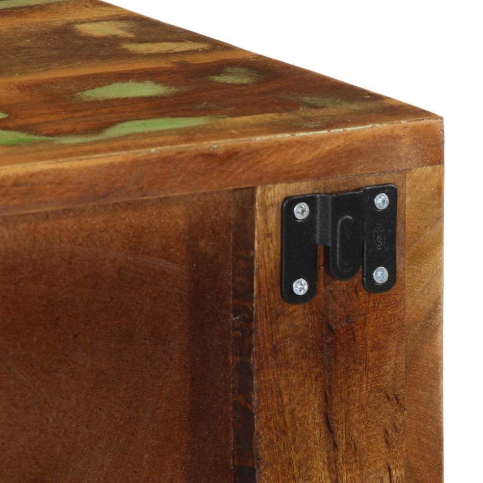 Mueble de TV de pared madera maciza reciclada 80x30x19