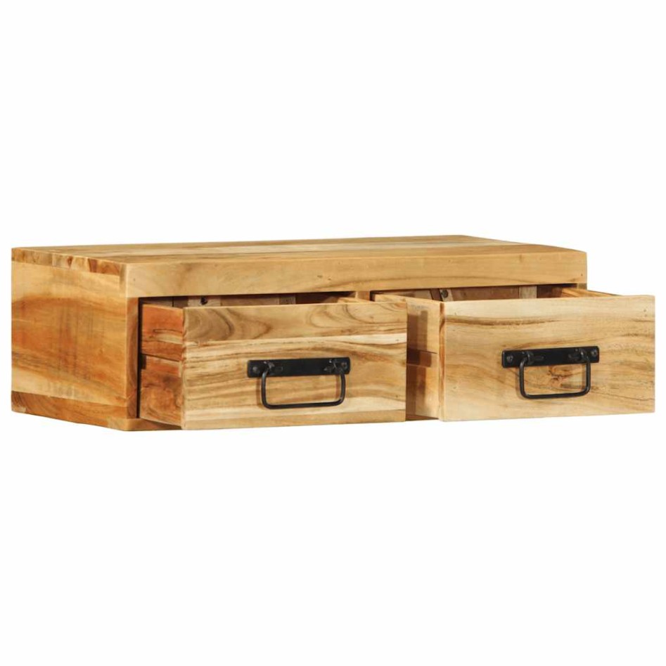 Mueble de TV de pared madera maciza de acacia 60x30x19