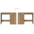 Escritorio de madera de ingeniería roble artisan 100x49x75