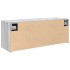 Armario de pared baño madera ingeniería gris Sonoma 80x25x30