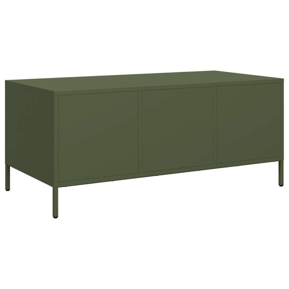 Mesa de centro acero laminado frío verde oliva 101,5x50x43,5