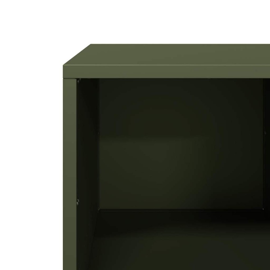 Mesa de centro acero laminado frío verde oliva 101,5x50x43,5