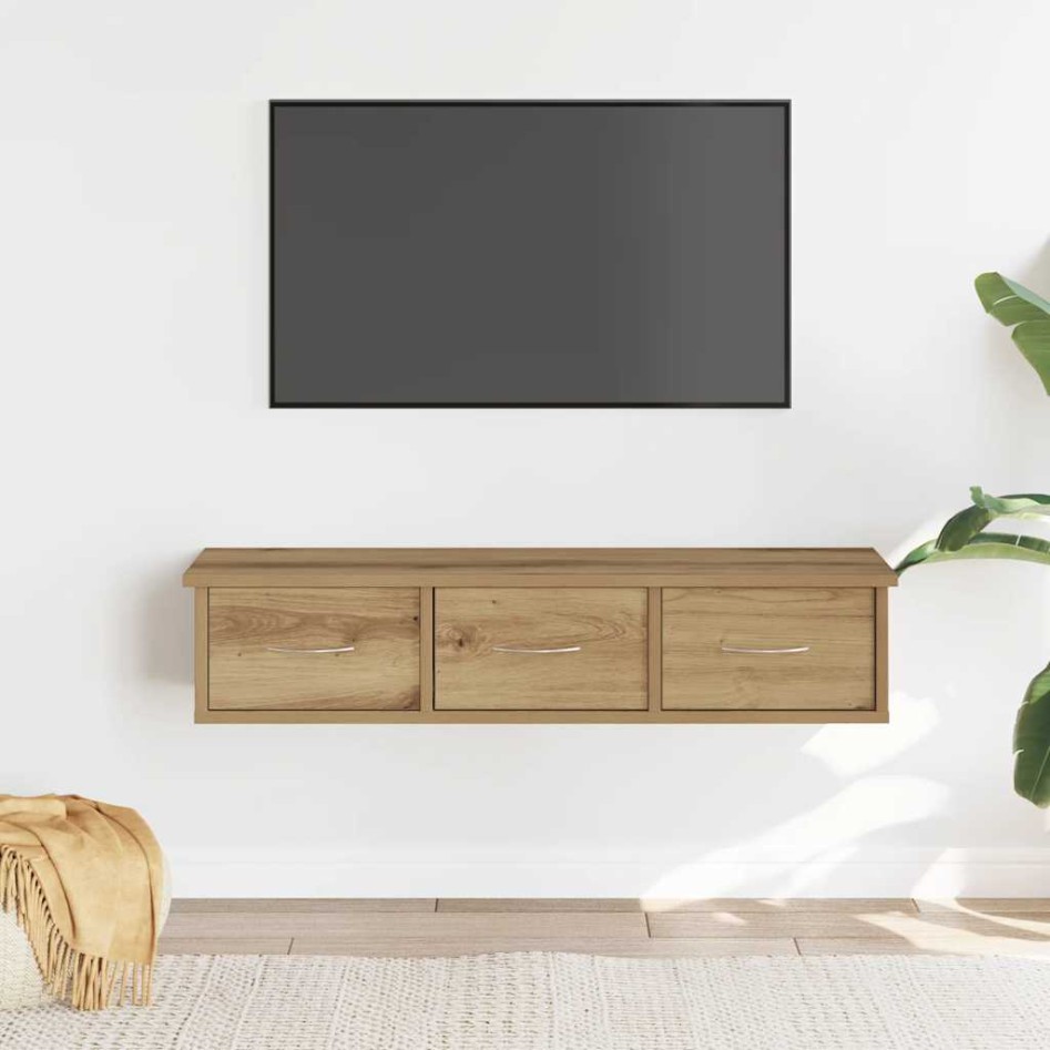 Armario de pared madera ingeniería roble artisan 88x26x18,5