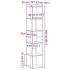 Mueble de esquina madera de ingeniería envejecida 33x33x165