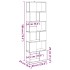 Estantería/divisor de espacios madera envejecida 60x24x186