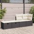 Set sofás jardín y cojines 2 pzas ratán sintético acacia