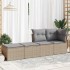 Set sofás jardín y cojines 2 pzas ratán sintético acacia