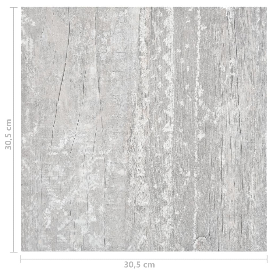 Lamas para suelo autoadhesivas 55 uds PVC gris 5,11