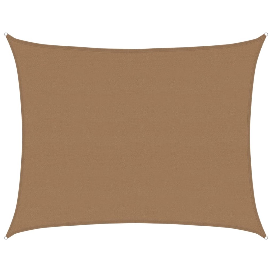 Toldo de vela HDPE gris taupe 160 g/m² 6x7