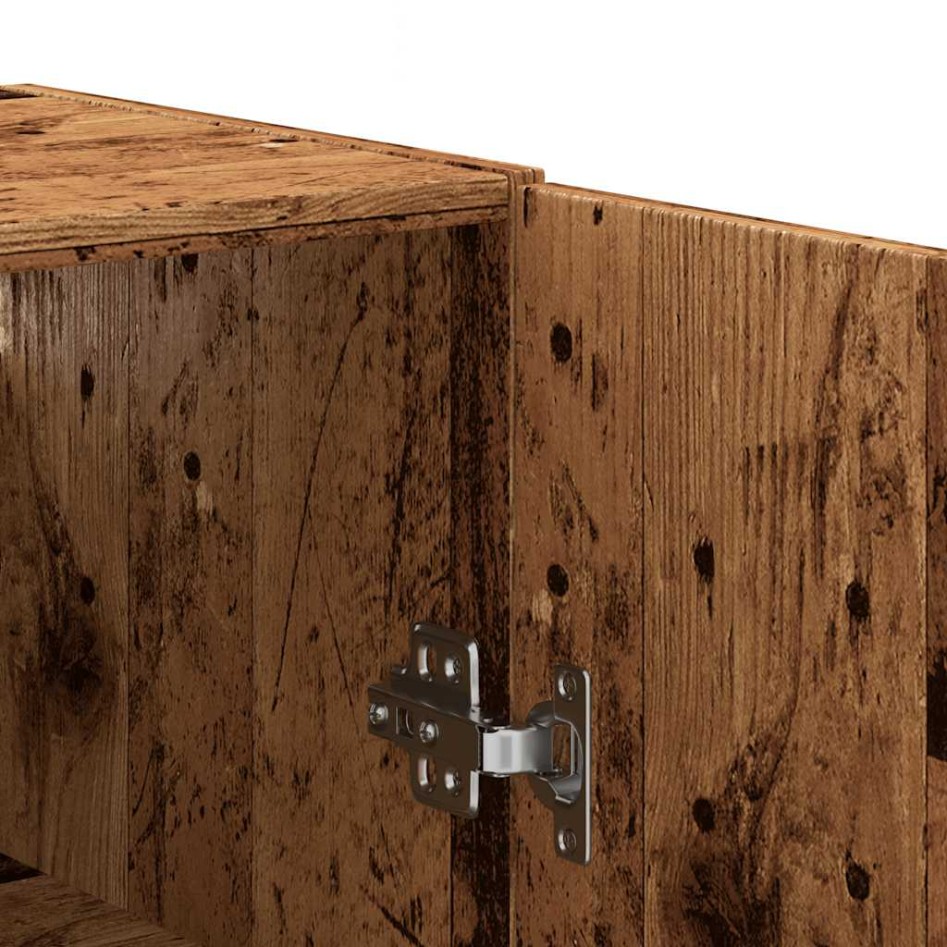 Armario de pared madera de ingeniería envejecida 69,5x34x90