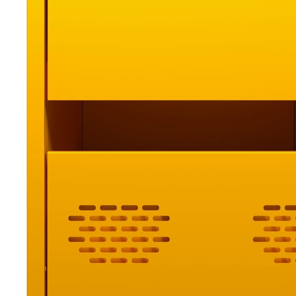 Aparador acero laminado en frío amarillo mostaza 35x39x73,5
