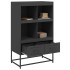 Aparador de acero negro 68x39x111,5