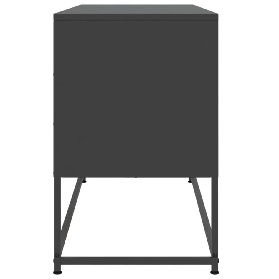 Mueble para TV de acero negro 100,5x39x60,5