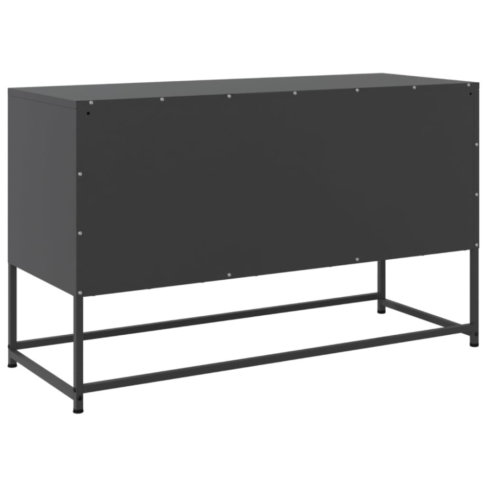 Mueble para TV de acero negro 100,5x39x60,5