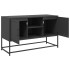 Mueble para TV de acero negro 100,5x39x60,5