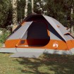 Tienda de campaña iglú para 4 personas impermeable gris naranja