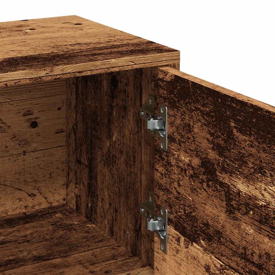 Mueble de TV madera ingeniería madera envejecida 102x30x37,5