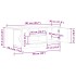 Mueble de TV madera ingeniería madera envejecida 102x30x37,5