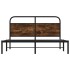 Estructura de cama sin colchón 140x190 cm madera roble