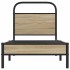 Estructura cama sin colchón 80x200 cm madera roble