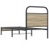 Estructura cama sin colchón 80x200 cm madera roble