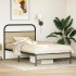 Estructura de cama sin colchón 100x200 cm madera roble