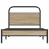 Estructura de cama sin colchón 100x200 cm madera roble