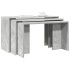 Mesas apilables 3 piezas madera contrachapada gris