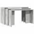 Mesas apilables 3 piezas madera contrachapada gris