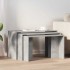 Mesas apilables 3 piezas madera contrachapada gris