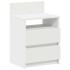 Mesilla de noche con 2 cajones blanca 40x33x60