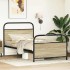 Estructura de cama sin colchón 90x190 cm madera roble