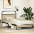 Estructura de cama sin colchón 90x190 cm madera roble