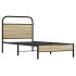Estructura de cama sin colchón 80x200 cm madera roble