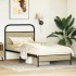 Estructura de cama sin colchón 80x200 cm madera roble