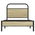 Estructura de cama sin colchón 80x200 cm madera roble